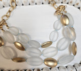 White And Gold Necklace