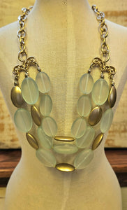 Blue And Gold Necklace
