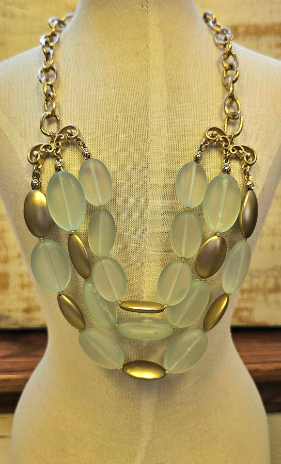 Blue And Gold Necklace