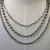 Three Strand Silver Necklace