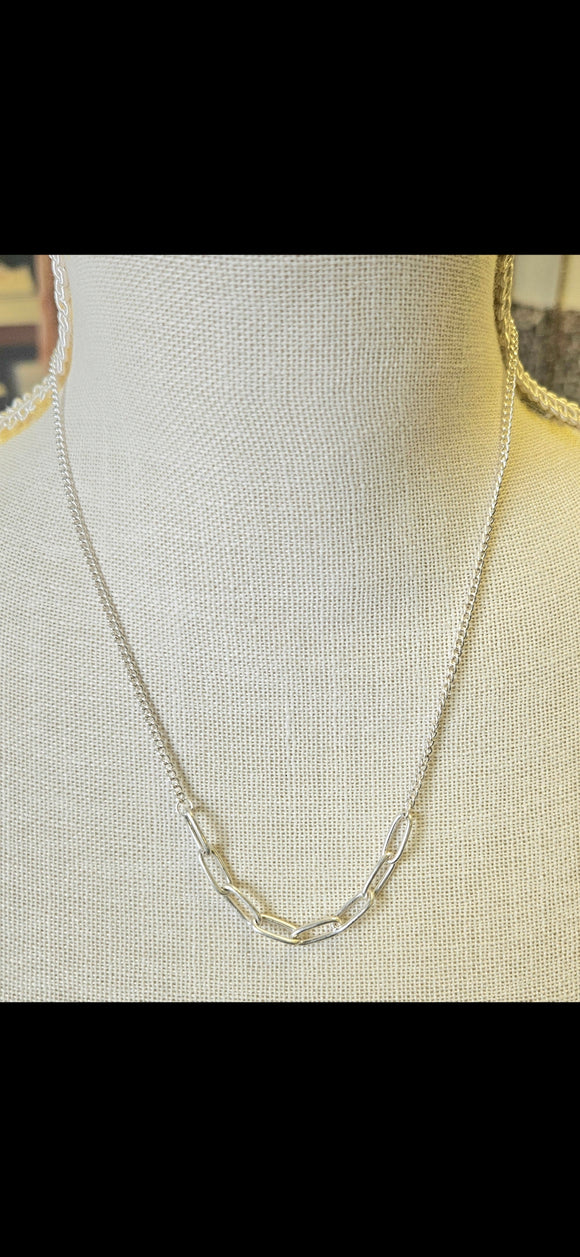 Silver Chain Link Necklace