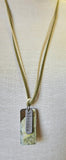 Green & White Necklace With Blessed Pendant