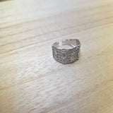 Lovely Silver Diamond Studded Ring
