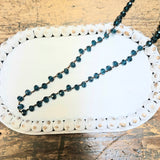 Teal Knotted Beaded Necklace