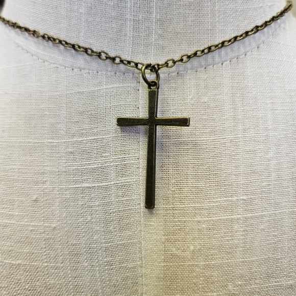 Bronze Cross Necklace