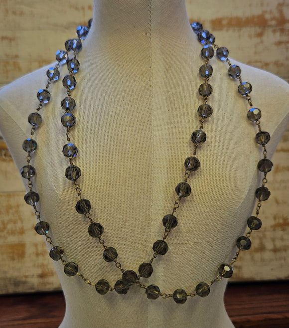 Grey Beaded Necklace
