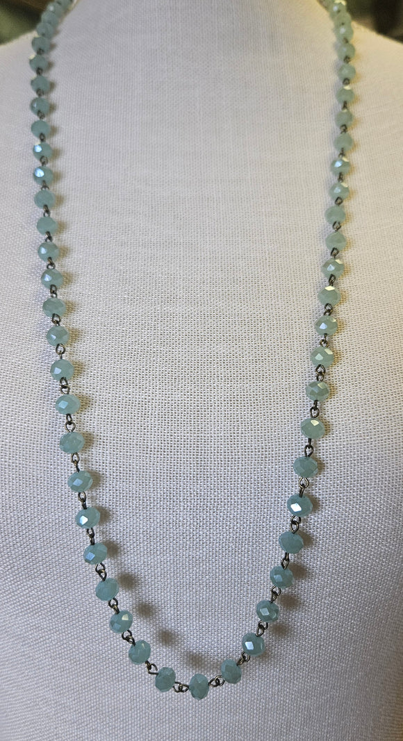 Aquamarine Beaded Necklace