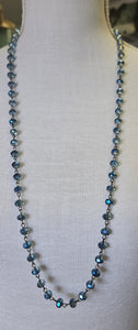 Dark Blue Beaded Necklace