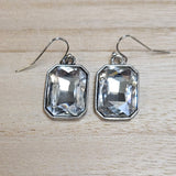 Rectangle Diamond Earrings