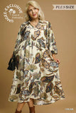 Boho Paisley Tiered Midi Dress - All Sizes