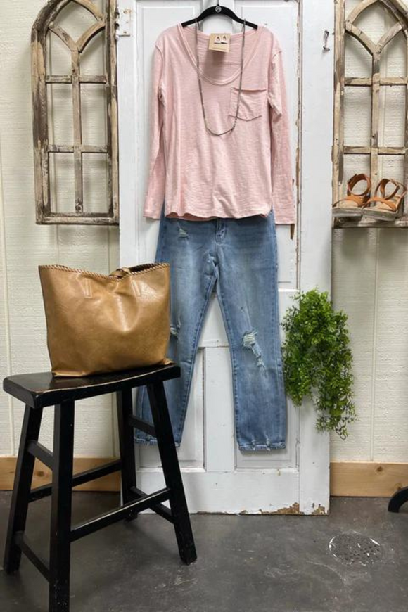Long Sleeve Top with Pocket