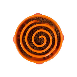 Pet Palette Distribution - Outward Hound - Fun Feeder Slo Bowl - Orange Small