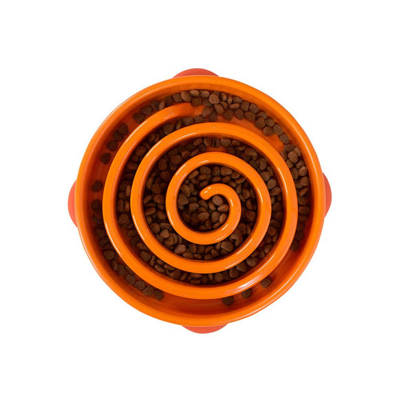 Pet Palette Distribution - Outward Hound - Fun Feeder Slo Bowl - Orange Small