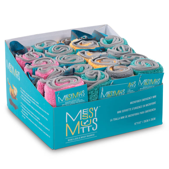 Pet Palette Distribution - Messy Mutts Microfiber Dual Sided Emergency Mini Towel 20ct