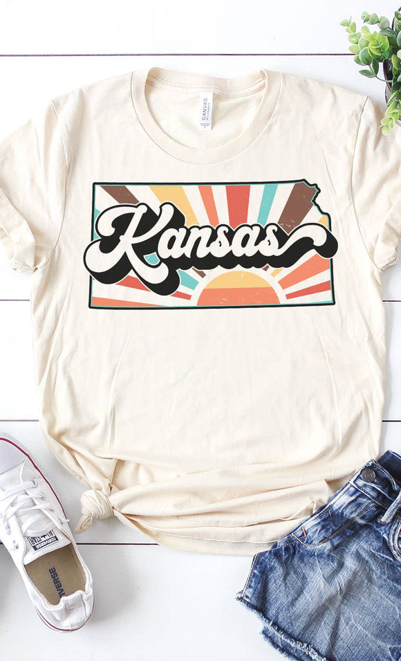 Kansas Retro State Graphic Tee
