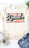 Kansas Retro State Graphic Tee