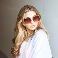 Hexagon Light Pink Sunglasses