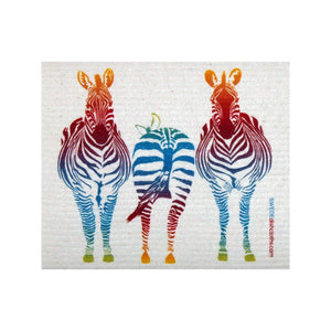 SWEDEdishcloths - Swedish Dishcloth Colorful Zebra Spongecloth