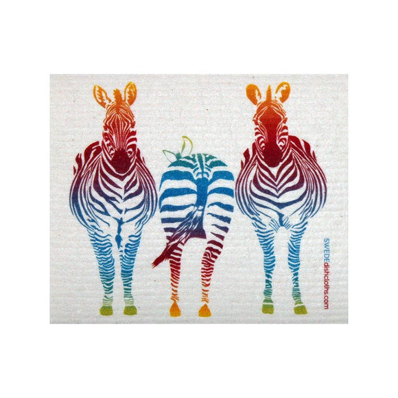 SWEDEdishcloths - Swedish Dishcloth Colorful Zebra Spongecloth