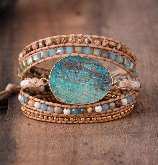 Blue Earth Jasper Bracelet