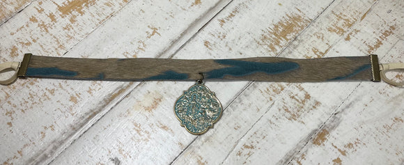 Teal Pendant Choker