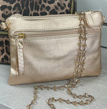 Fashion Clutch & Cross Body Rose Gold Bag
