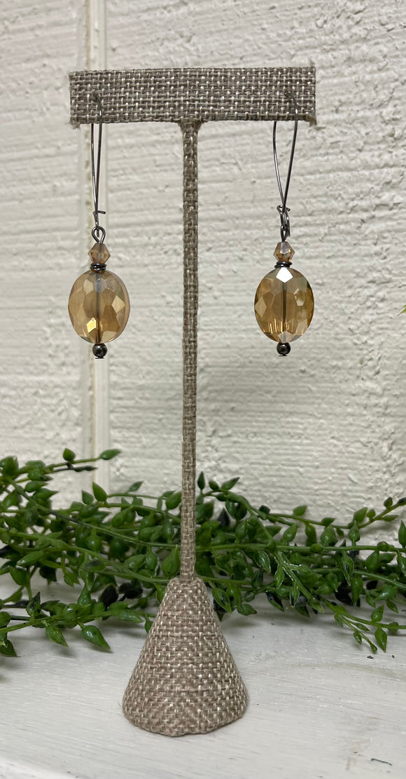 Beautiful Amber Drop Earrings