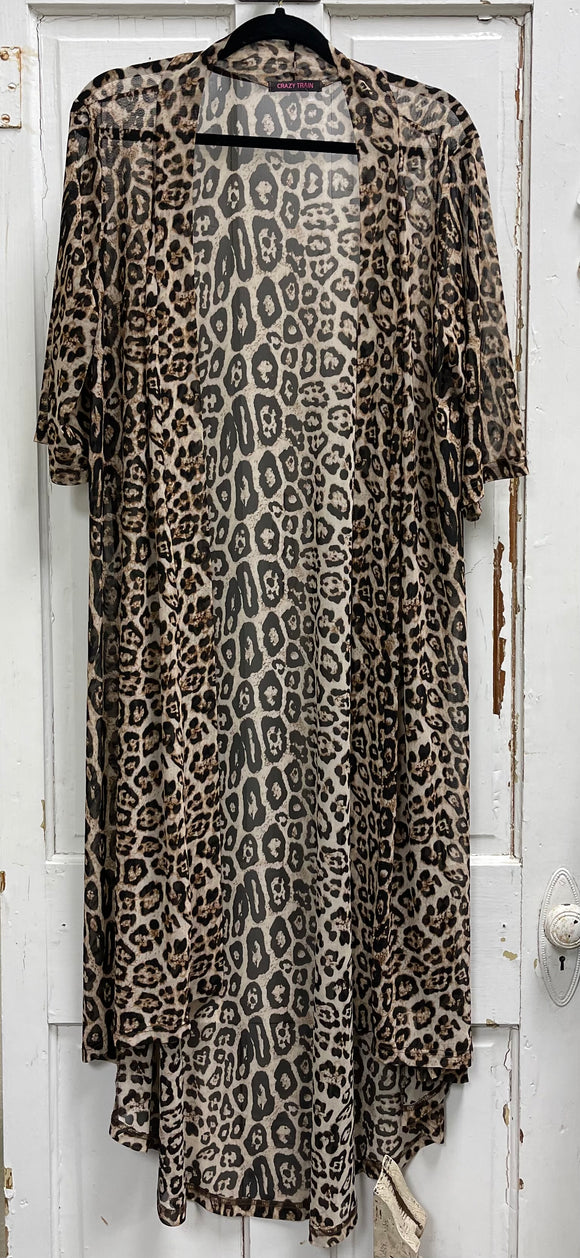 Long Leopard Cardigan