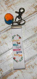 Words To Live By Canvas Keychains