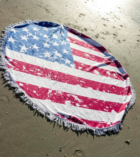 American Flag Beach Towel