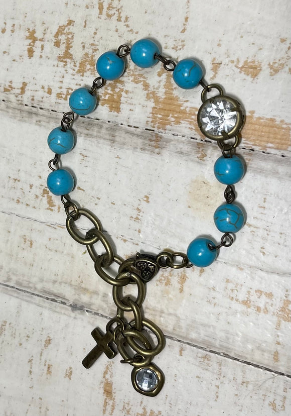 Turquoise Crystal Bracelet