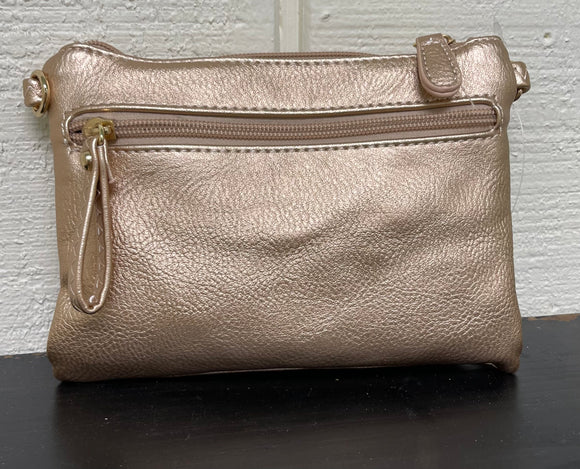 Fashion Clutch & Cross Body Rose Gold Bag