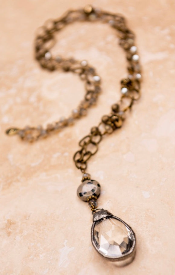 Crystal Teardrop Necklace
