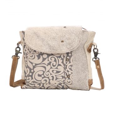 White & Grey Messenger Bag